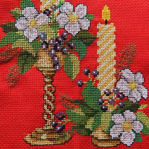 スウェーデンヴィンテージのクリスマステーブルランナー2枚 北欧の