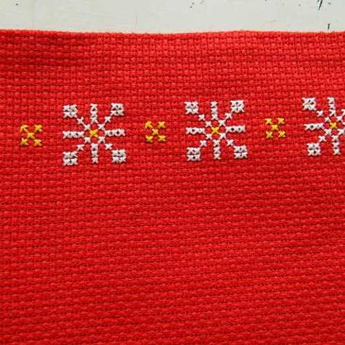 スウェーデンヴィンテージのクリスマステーブルランナー2枚 北欧の