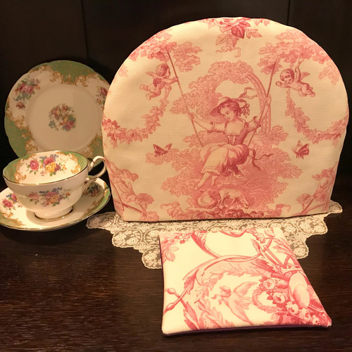 トワルドジュイフランス輸入生地ティーコゼーハンドメイド