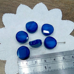 【手作狂想】半寶石/捷克珠類~~~ 14"水晶旋圓片(藏藍)/ 水晶 / 吊飾裝飾用途 第2張的照片