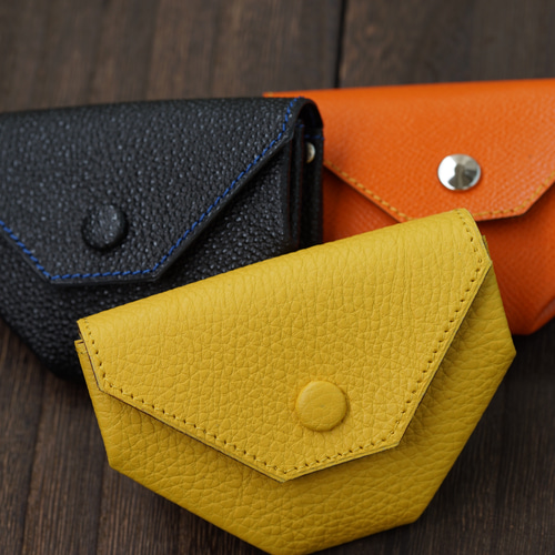 ふっくらシュランケンカーフのコインケース☆イエロー☆ 小銭入れ  