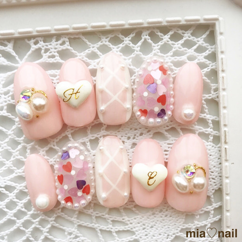 ★決算特価商品★ ゆめかわいい〜ハートがいっぱい！ネイルチップ ネイルチップ ネイルチップ・付け爪