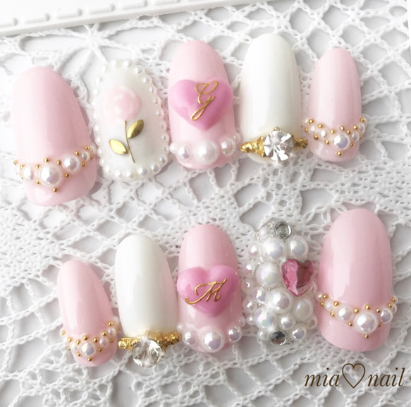 ゆめかわいい〜ピンクが可愛いお姫様ネイル ネイルチップ(つけ ゆめかわいい〜ピンクが可愛いお姫様ネイル ネイルチップ(つけ