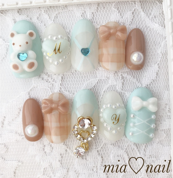 オーダー　フロート　ネイルチップ　フット　パンダ　くま　確認用 オーダー フロート ネイルチップ フット パンダ くま 確認用 ゆめ