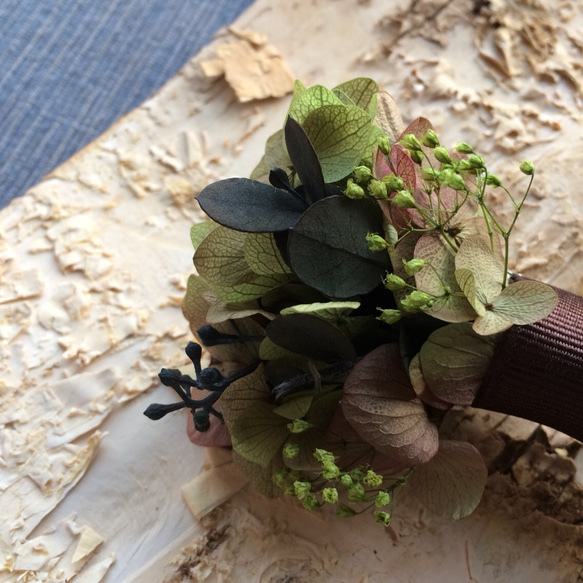 flower bowtie    -green brown- 4枚目の画像