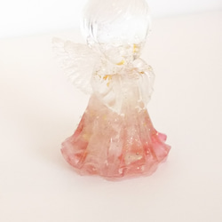 【恋を呼び込む・愛を育てる・癒し・美】ローズクォーツの天使のオルゴナイト 4枚目の画像