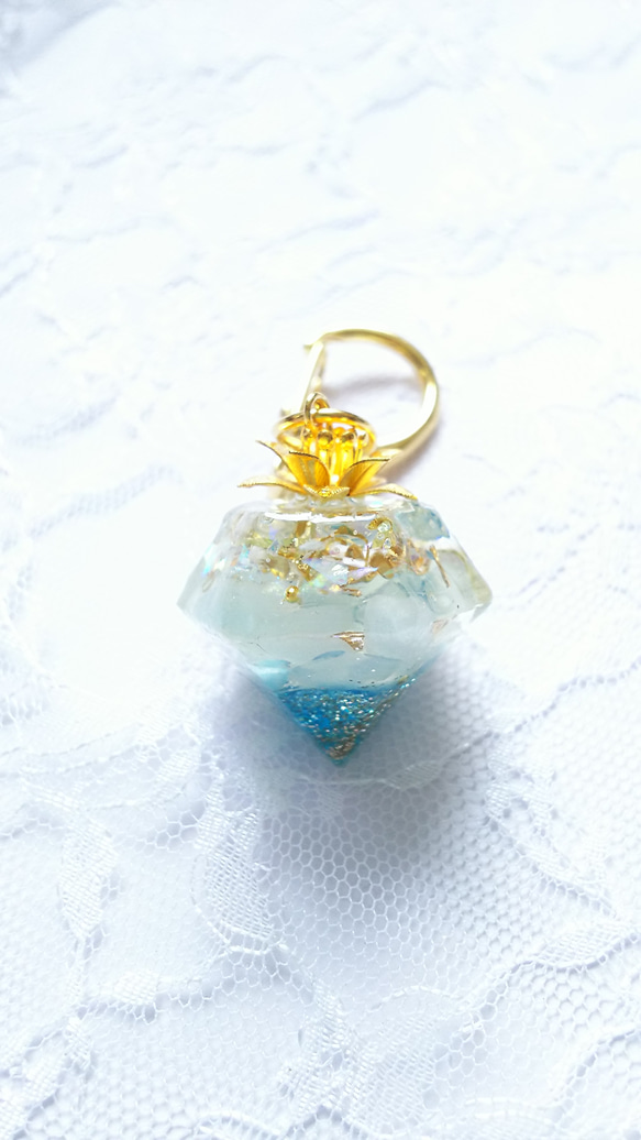 癒しのオルゴナイト❤️アクアマリン ＋ローズクォーツのハート型