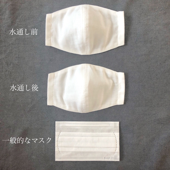 【送料無料】【再x7販】繰り返し使える 4重コットン 日本製ダブルガーゼ ハンドメイド立体マスク 手作りマスク 大人用 5枚目の画像