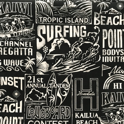 【期間限定値下げ】Sサイズ　ハンドメイド　みつろうラップ　エコラップ　輸入生地　Hawaii Surf 2枚目の画像