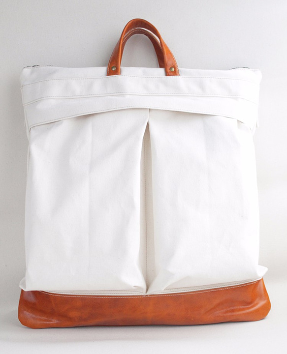 【送料無料】HELMET BAG　Canvas × Leather 1枚目の画像