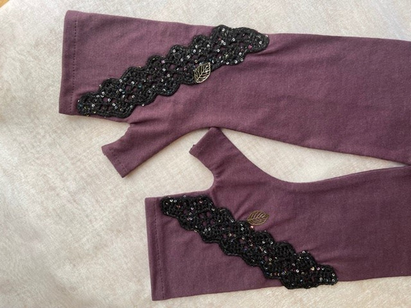 ❃夏のUVカットのアームカバー　紫　(ブレード) 2枚目の画像