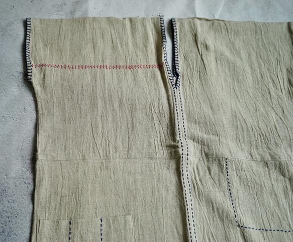 刺子繡棉麻連衣裙 第10張的照片