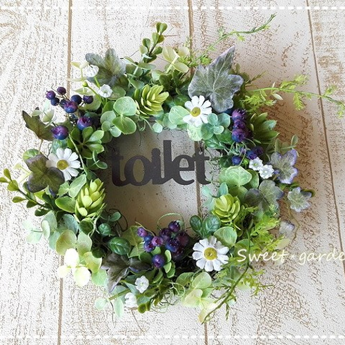 さわやかグリーンリース*⁠.⁠✧玄関リース造花リース