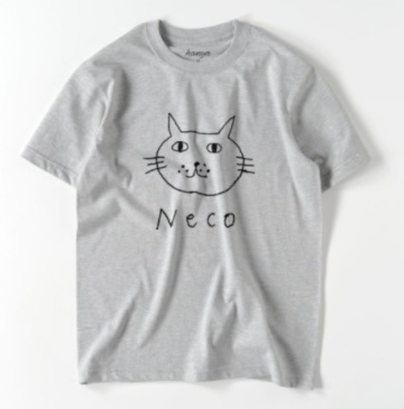 へなちょこNeco プレミアムTシャツ　猫　ねこ　　ユニセックス　イラスト　ゆるめ　コットン100％　メンズ　ゆるかわ 5枚目の画像