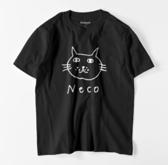 へなちょこNeco プレミアムTシャツ　猫　ねこ　　ユニセックス　イラスト　ゆるめ　コットン100％　メンズ　ゆるかわ 2枚目の画像