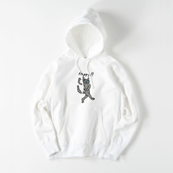 Happy Cat Hoodie Cat Grey Cat 英國短毛貓 俄羅斯藍 男款 女款 刷背 第4張的照片