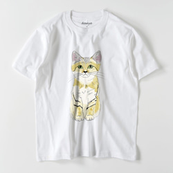 砂漠の天使　スナネコ　Tシャツ　メンズ　ゆるかわ　野生猫　ユニセックス　すなー 2枚目の画像