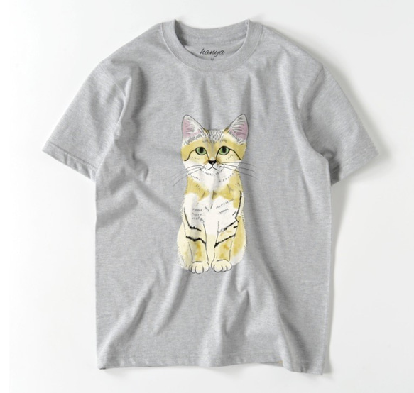 砂漠の天使　スナネコ　Tシャツ　メンズ　ゆるかわ　野生猫　ユニセックス　すなー 4枚目の画像