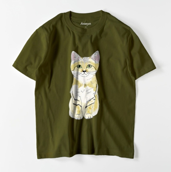 砂漠の天使　スナネコ　Tシャツ　メンズ　ゆるかわ　野生猫　ユニセックス　すなー 1枚目の画像