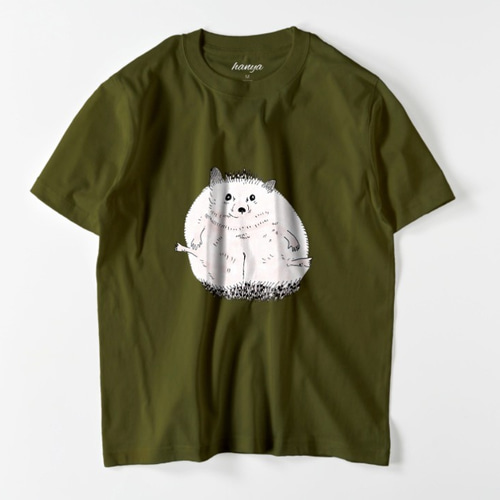 ころりん ハリネズミ Tシャツ メンズ ゆるかわ 針ネズミ ユニセックス