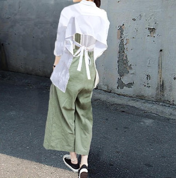 オープンバック フリル 変形シャツ シャツ konoka 通販 3732312