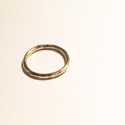 槌目模様の月の指輪【LUNA　ー　2mm brass ring】 3枚目の画像