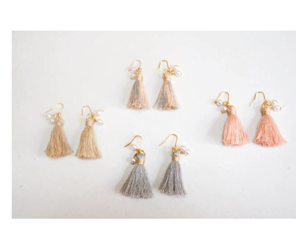 小人のタッセルピアス☆送料無料 ピアス（フック・チェーン） Laetitia 