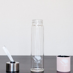 耐熱ガラス製ティーボトルタンブラー：Pale Pinkペールピンク 3枚目の画像