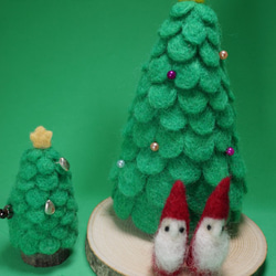 羊毛　クリスマスツリー　針山ツリー 5枚目の画像