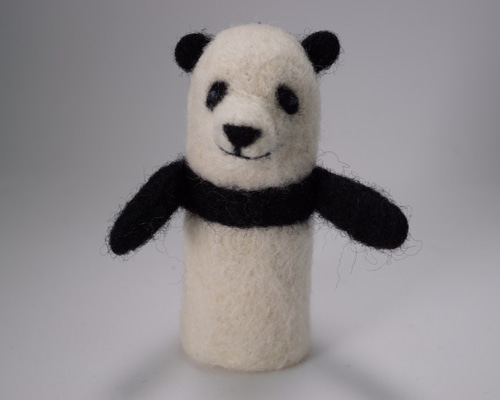 羊毛【指人形】パンダ 羊毛フェルト needle works monchi 通販 4994827