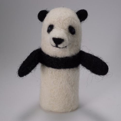 羊毛【指人形】パンダ 羊毛フェルト needle works monchi 通販 4994827
