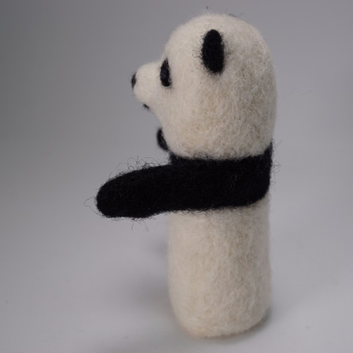 羊毛【指人形】パンダ 羊毛フェルト needle works monchi 通販 4994827
