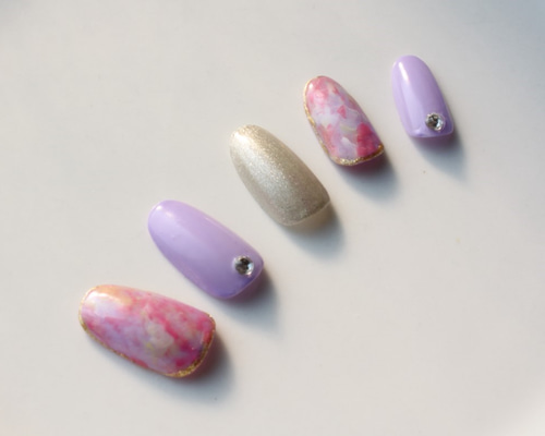 ネイルチップセット マーブルデザイン マーブル♡ ネイルチップ ネイルチップ（つけ爪） ACO:NAIL 通販