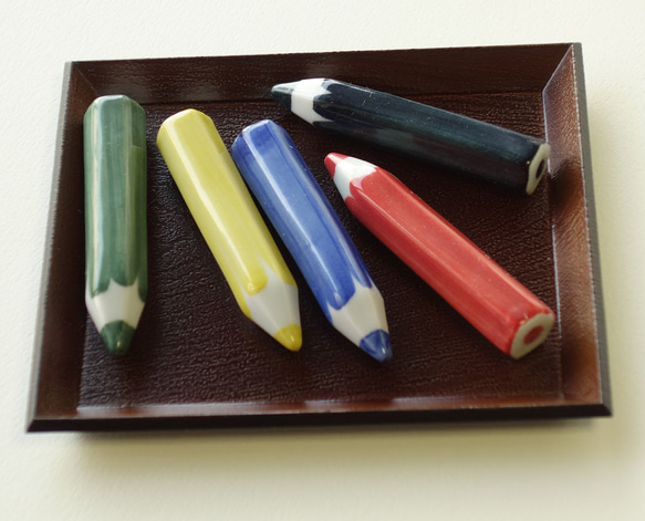色鉛筆箸置　5色1セット 2枚目の画像