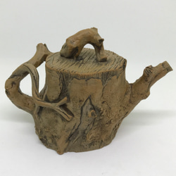 ユニークな手作り粘土ポット - ツリーセクションのティーポット---本当に記念品として茶、コレクターやギフト友達を作ることができ 1枚目の画像
