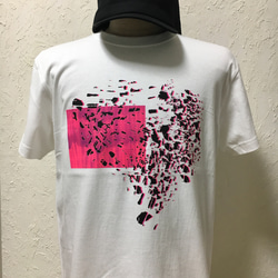 フロート・ピンク・ホワイト・Ｔシャツ【2TN-017PN-WT】 2枚目の画像