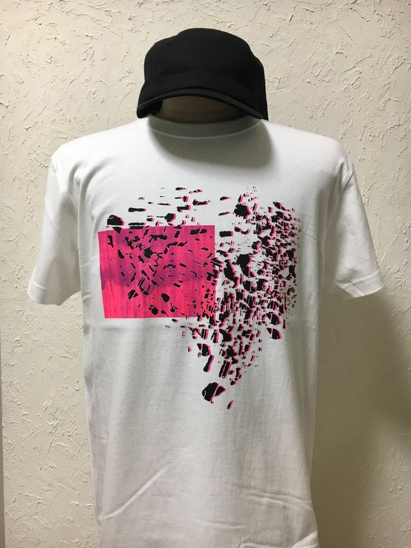 フロート・ピンク・ホワイト・Ｔシャツ【2TN-017PN-WT】 2枚目の画像