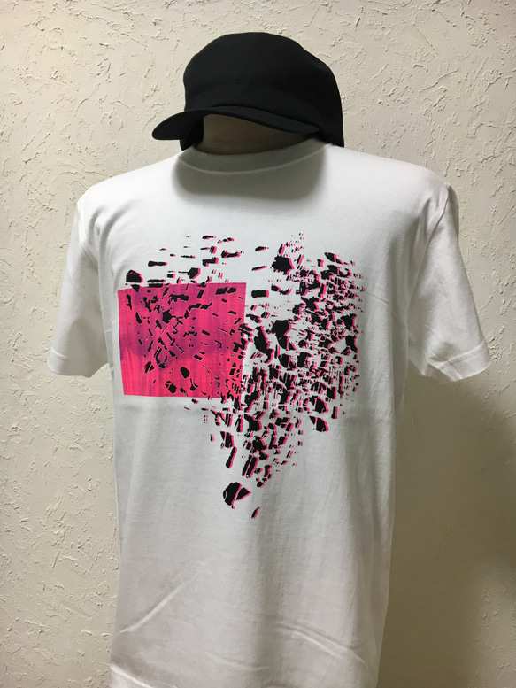 フロート・ピンク・ホワイト・Ｔシャツ【2TN-017PN-WT】 3枚目の画像