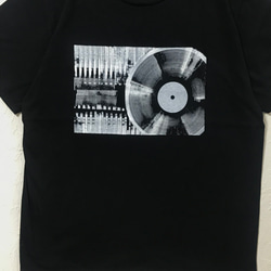 レコード・ブラック・Tシャツ【2TN-001-BK】 2枚目の画像
