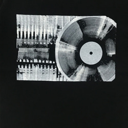 レコード・ブラック・Tシャツ【2TN-001-BK】 3枚目の画像