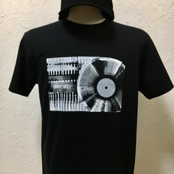 レコード・ブラック・Tシャツ【2TN-001-BK】 4枚目の画像