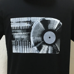 レコード・ブラック・Tシャツ【2TN-001-BK】 6枚目の画像