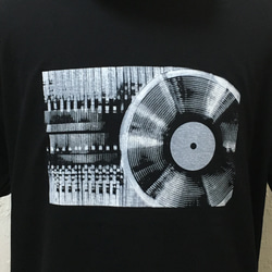 レコード・ブラック・Tシャツ【2TN-001-BK】 9枚目の画像