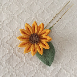 ☆向日葵☆様オーダー  つまみ細工 つまみ細工】好きな色で作る向日葵 Kanzashi flower つまみ細工