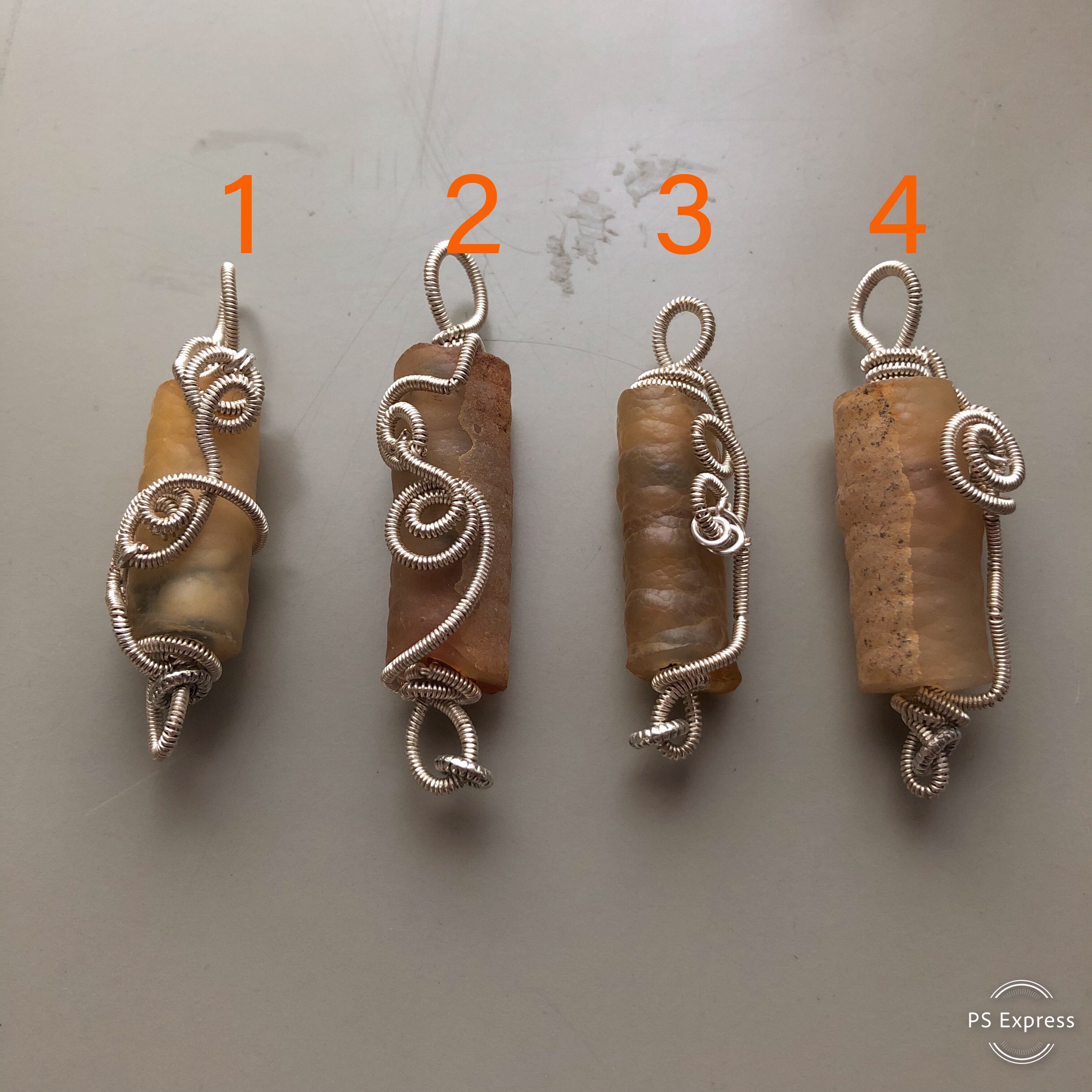 フォッシルバンブーペンダントトップ