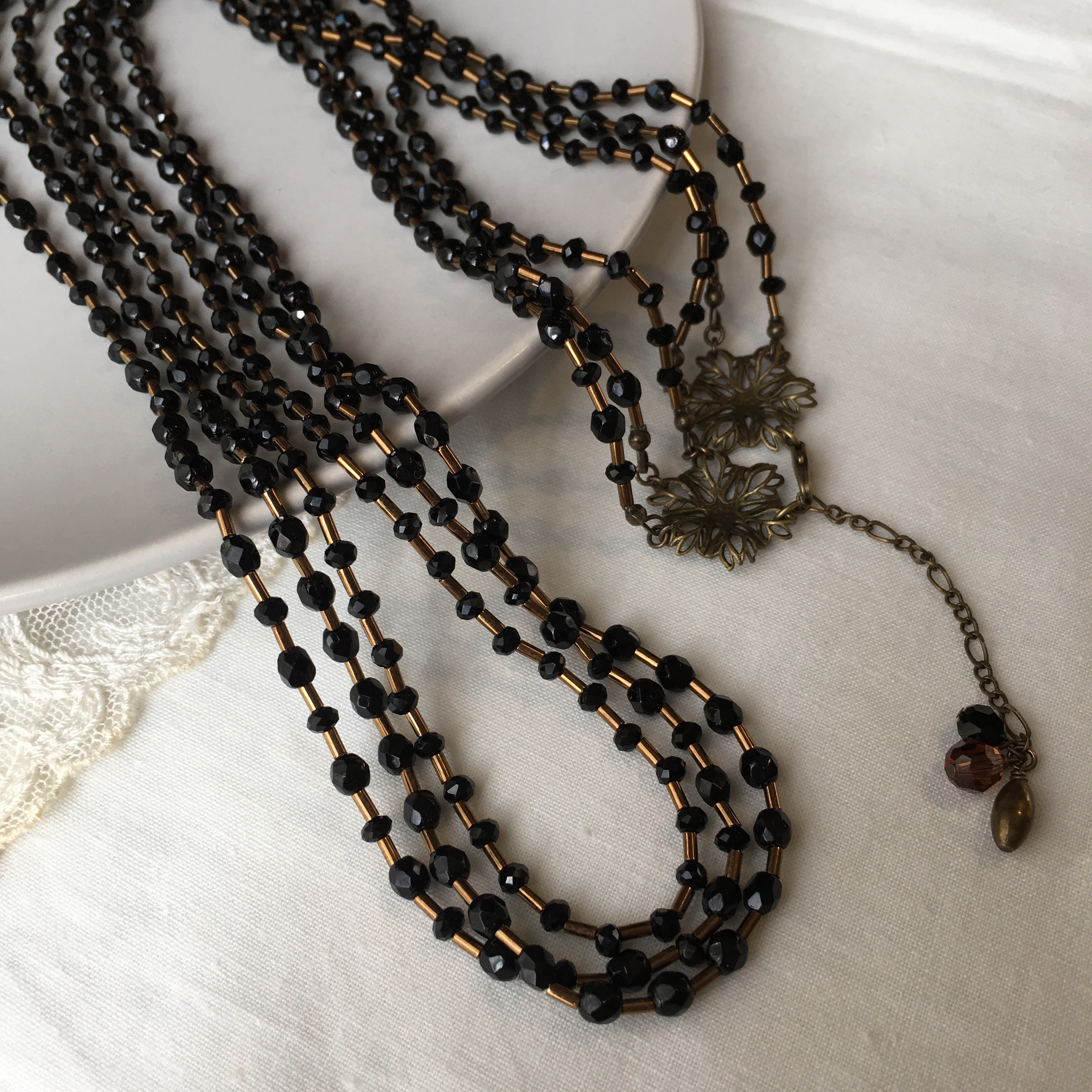 チェコガラス3連ネックレス