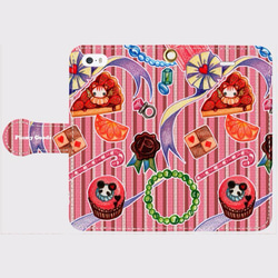 お菓子と宝石のスマホケース 手帳型【iPhone Android】 3枚目の画像
