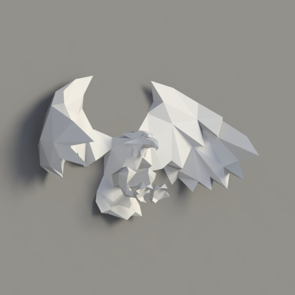 3Dペーパーモデル（ペーパー彫刻、ペーパーアート）イーグルスの翼DIYキット 1枚目の画像