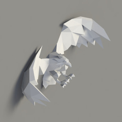 3Dペーパーモデル（ペーパー彫刻、ペーパーアート）イーグルスの翼DIYキット 2枚目の画像