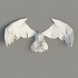 3Dペーパーモデル（ペーパー彫刻、ペーパーアート）イーグルスの翼DIYキット 3枚目の画像